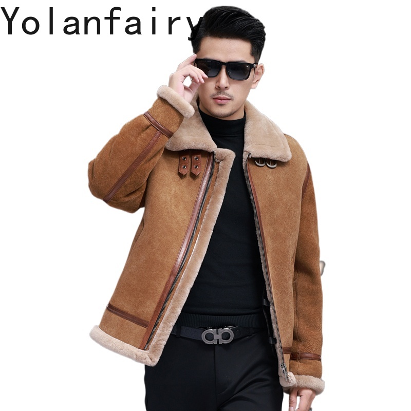 Warm Winter Clothing - YOLANFAIRY High Quality Real Sheepskin Leather