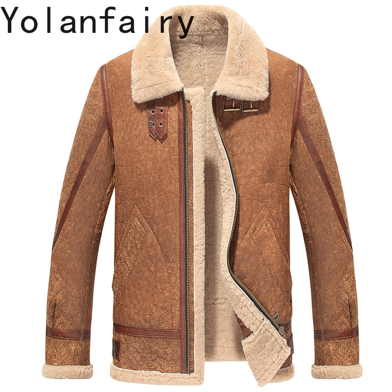 Warm Winter Clothing - YOLANFAIRY Real Leather Jackets for Man