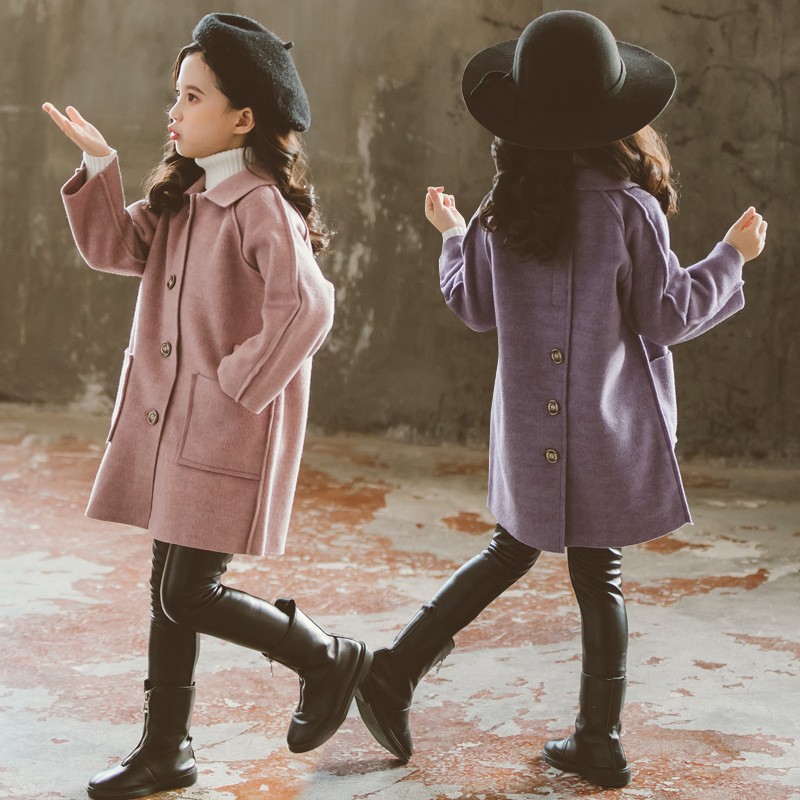 Wool Blend Coat - Kids Winter Wool Blend Coats Vintage