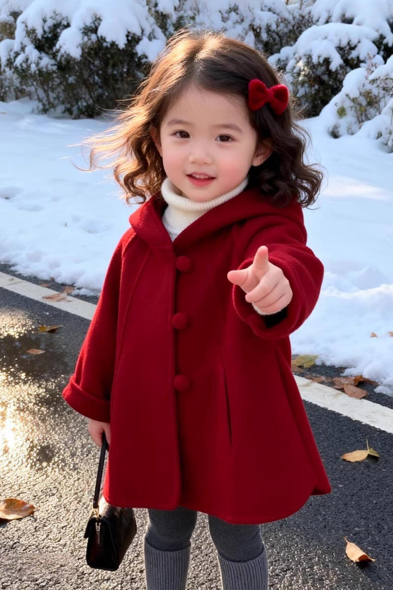 Girls Wool Coat Autumn Winter  - огляд і ціна Winter Clothing For Babies