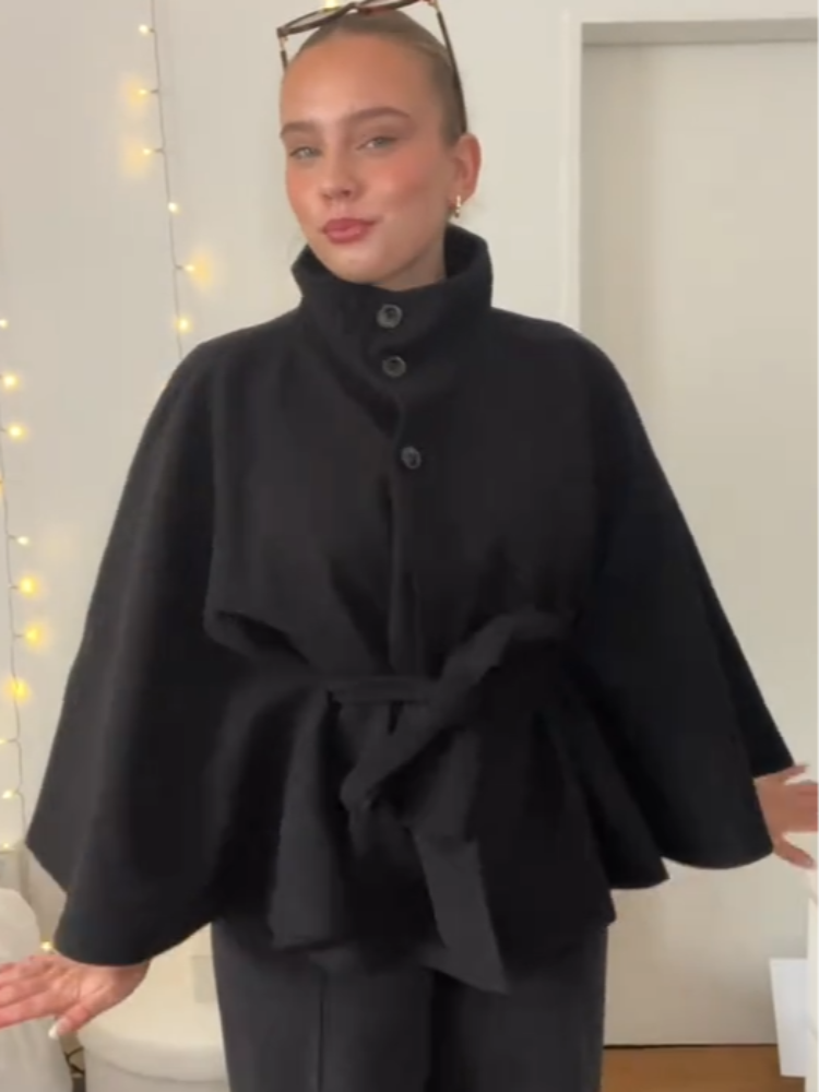 Elegant Wool Blend Cropped Coa - огляд і ціна Wool Blend Coat