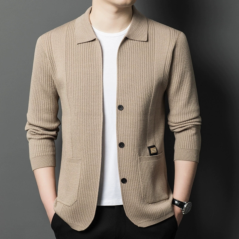 High-Quality Men's Knitted Car - огляд і ціна Wool Blend Coat