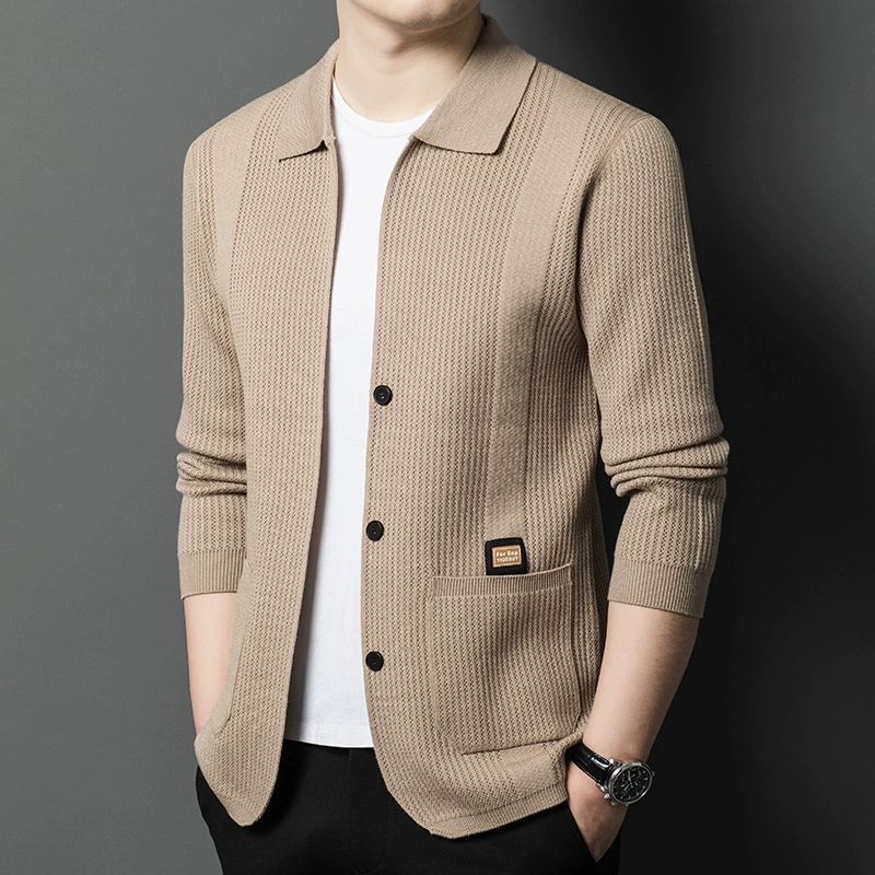 High-Quality Men's Knitted Car - огляд і ціна Wool Blend Coat