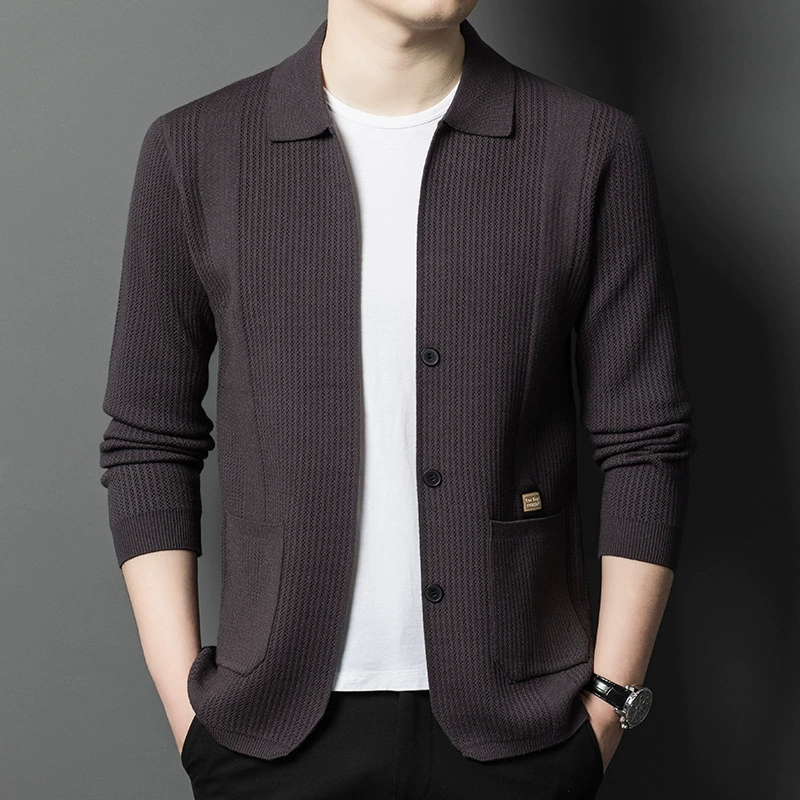 High-Quality Men's Knitted Car - огляд і ціна Wool Blend Coat