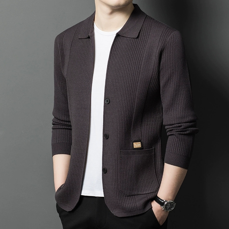High-Quality Men's Knitted Car - огляд і ціна Wool Blend Coat