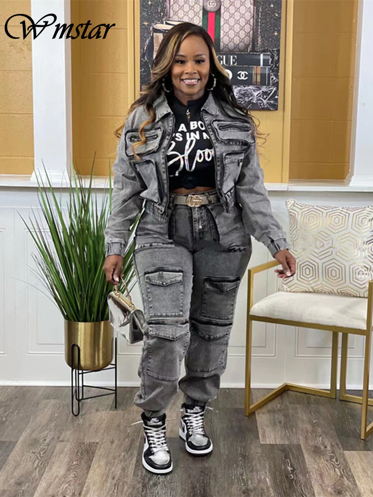Wmstar Denim Two Piece Set Wom - огляд і ціна Winter Clothing Sales