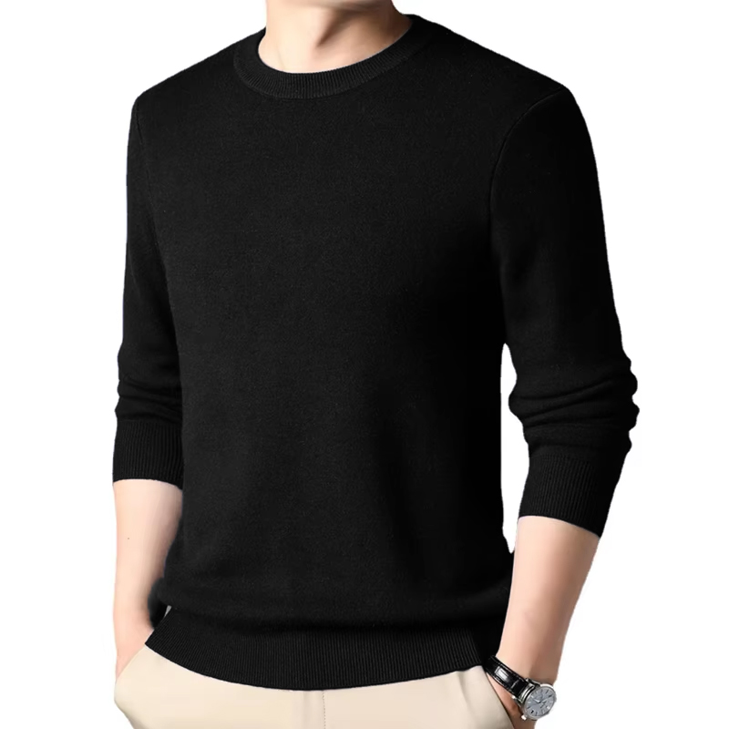 Men's Solid Color Knitted Pull - огляд і ціна Wool Blend Coat