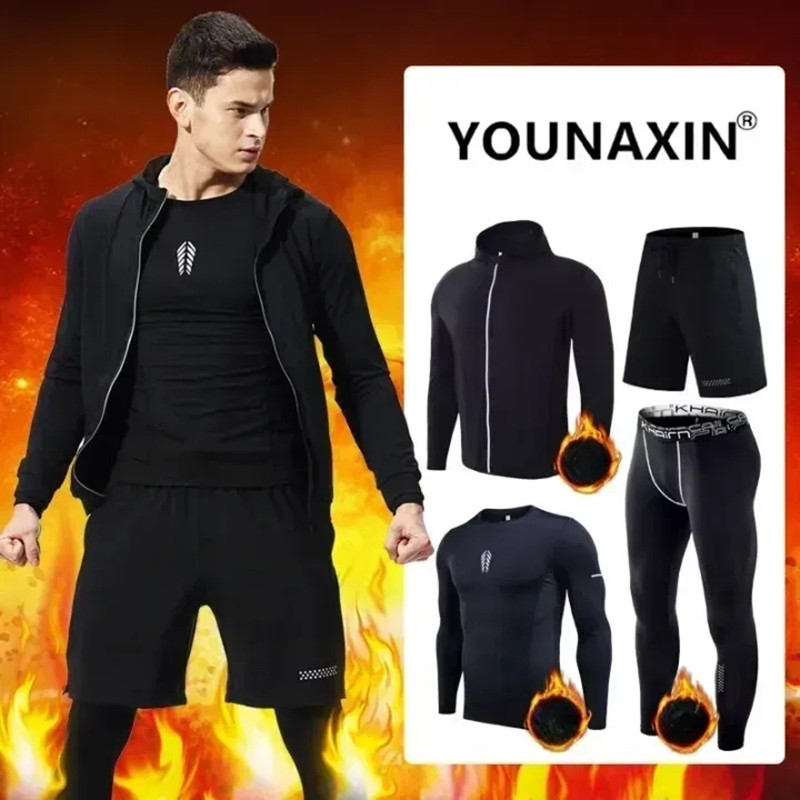 4-piece Men's Fitness Clothing - огляд і ціна Warm Winter Clothing