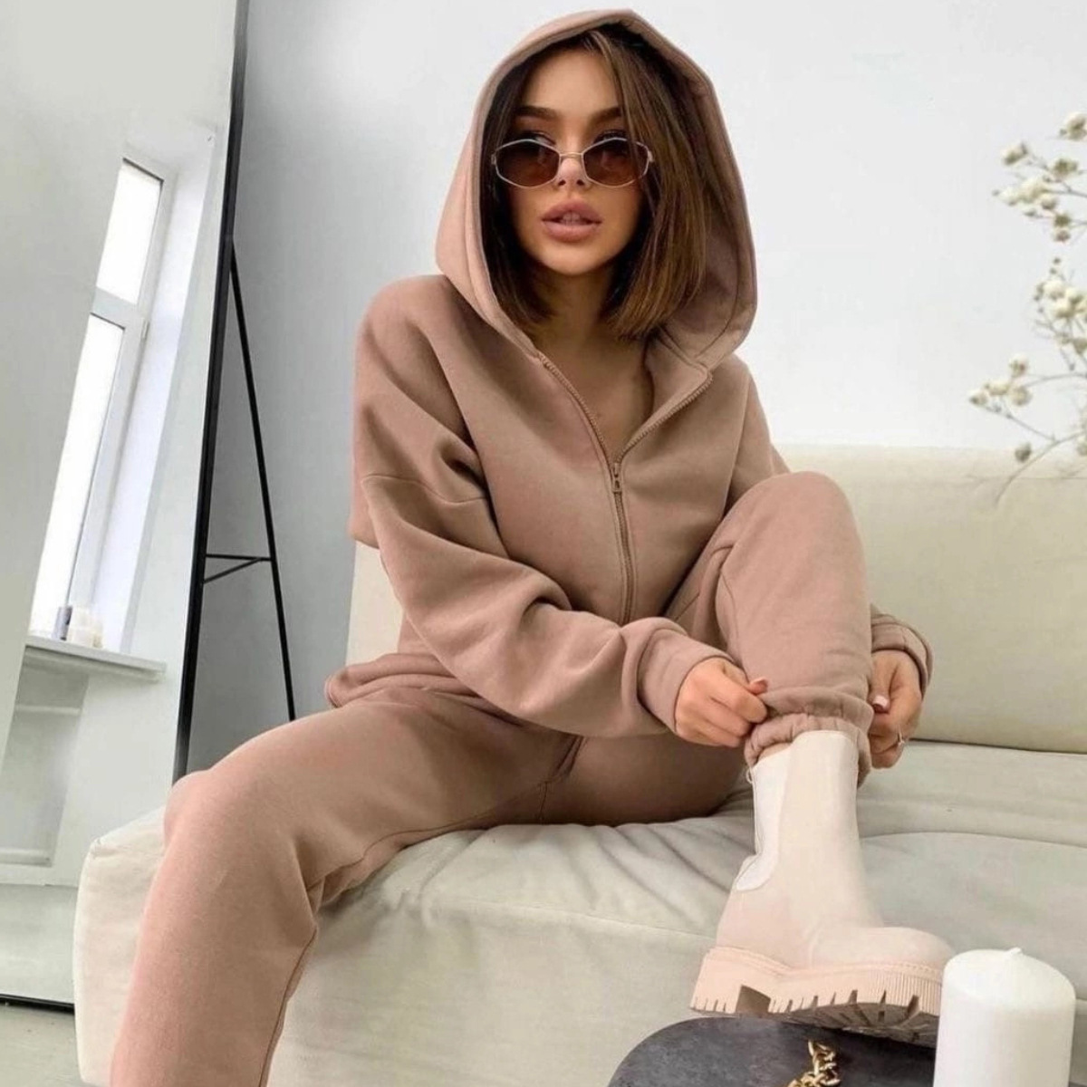 Zipper Hooded Coat Pants Sets  - огляд і ціна Winter Clothing Sales