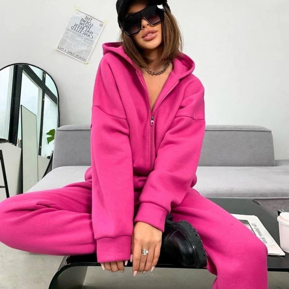 Zipper Hooded Coat Pants Sets  - огляд і ціна Winter Clothing Sales